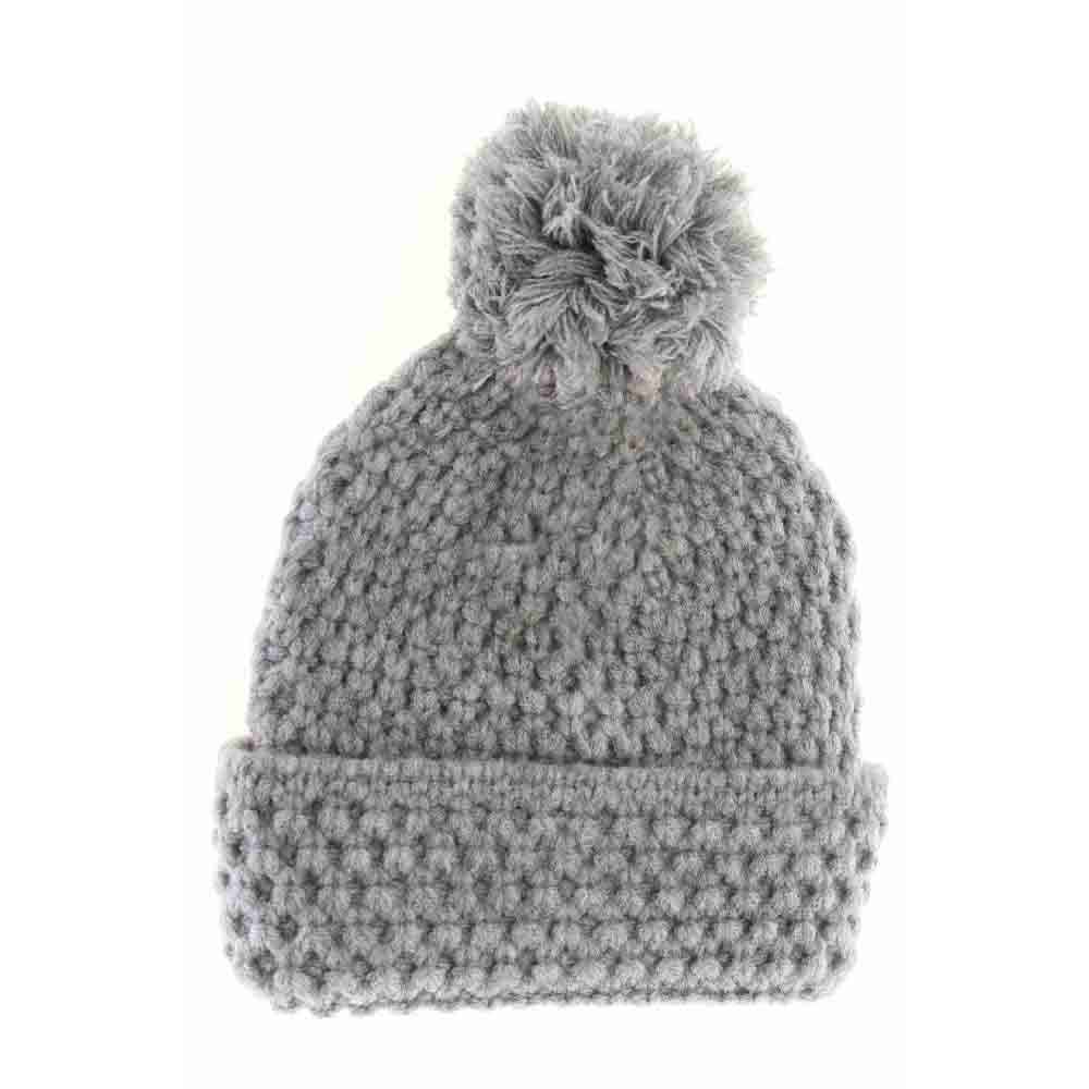 KIDS Bee Stitch Knit Pom C.C Beanie