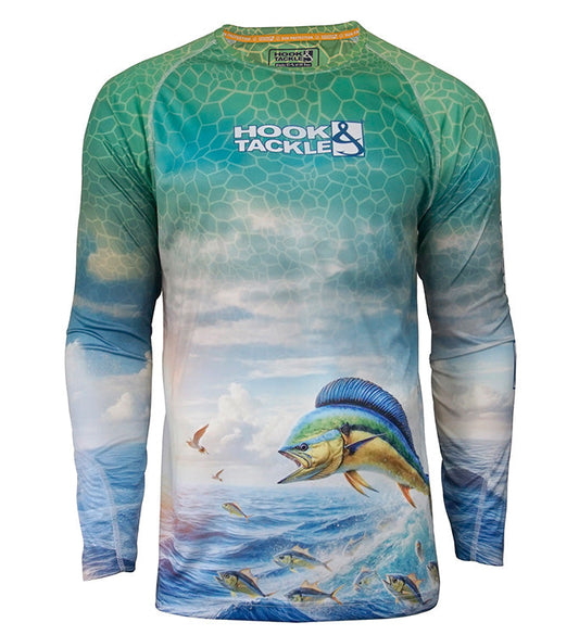 Camisa de pesca de manga larga con protección UV para hombre "Bull Dolphin"