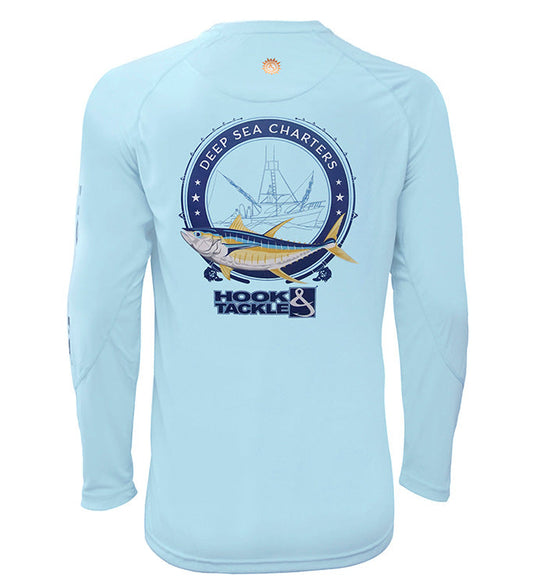 Camisa de pesca UV de manga larga para hombre - Tuna Charters