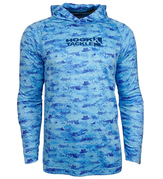 Sudadera con capucha de pesca UV de camuflaje Billfish para hombre