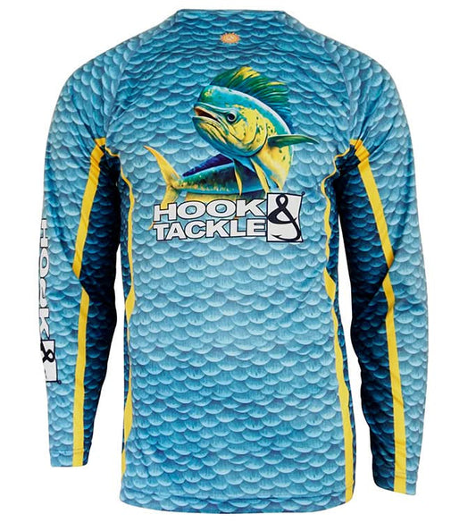 Camisa de pesca de manga larga con protección UV Mahi Scales para hombre