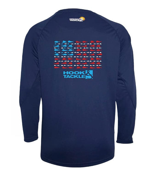Camisa de pesca de manga larga con protección UV American Fish para hombre