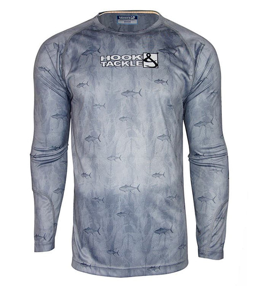Camisa de pesca UV de manga larga de textura atunera para hombre