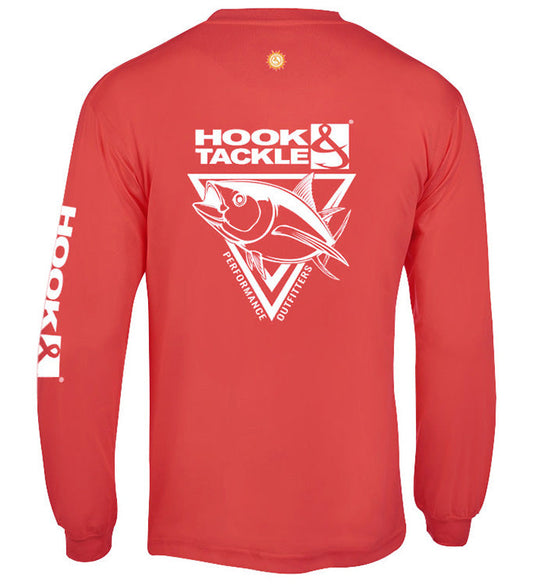 Camiseta de pesca de manga larga con protección UV para hombre "Tuna Triangle"