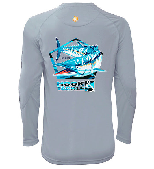 Camisa de Pesca Wahoo Pentagon de Manga Larga con Protección UV para Hombre
