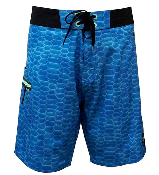Bermudas elásticas de pesca para hombre con diseño de escamas de pez