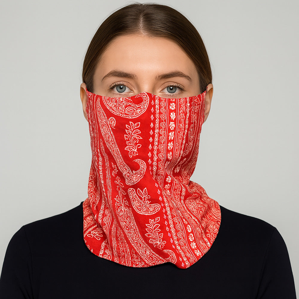 Paisley Print Seamless Face Tube Mask / Scarf