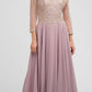 Juliet M12 Quarter Sleeved Embroidered Long A-Line Chiffon Dress