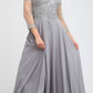 Juliet M12 Quarter Sleeved Embroidered Long A-Line Chiffon Dress