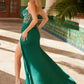 Nox Anabel M1701 Vestido sin Tirantes con Corpiño de Cuentas y Abertura