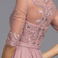 CLEARANCE - Aspeed USA M2078 Sheer Mid-Length Sleeve Long Dress (Size M)