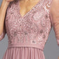 CLEARANCE - Aspeed USA M2078 Sheer Mid-Length Sleeve Long Dress (Size M)