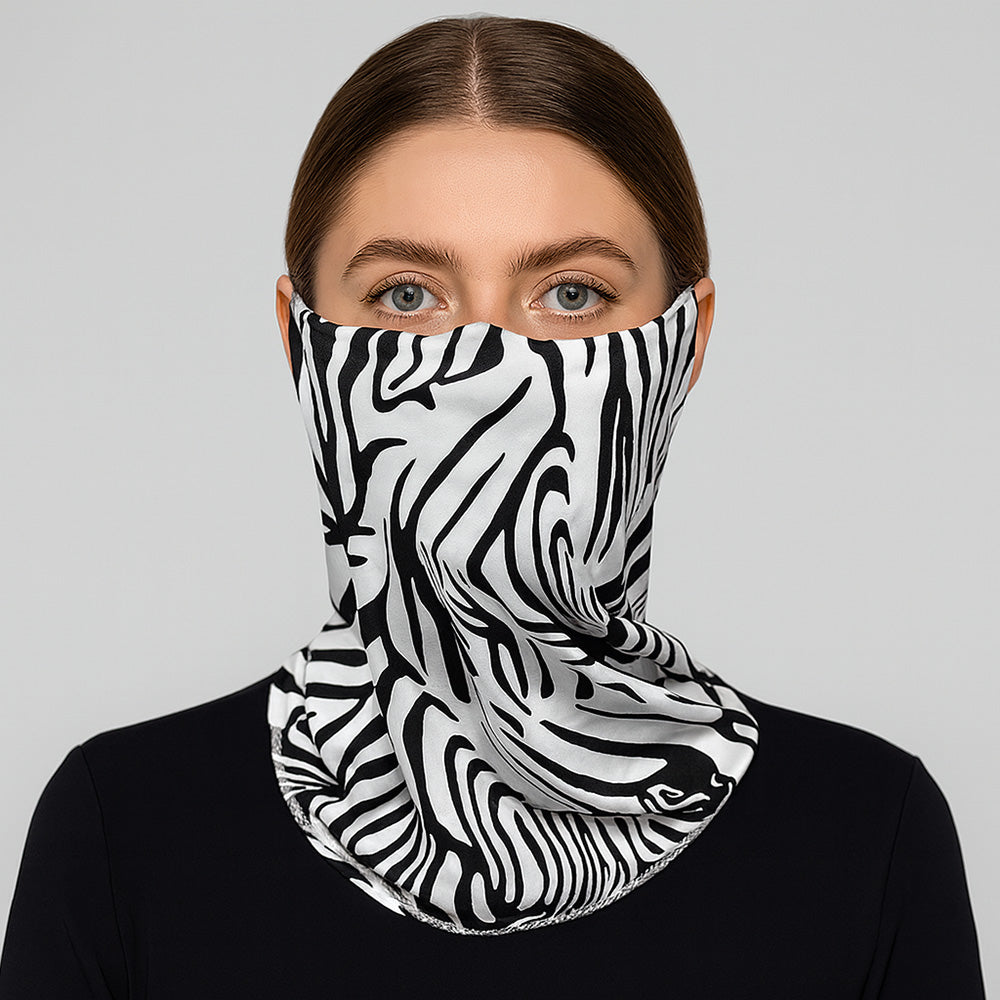 Zebra Print Face Tube Mask / Scarf
