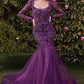 Andrea & Leo MA101 Strapless Mermaid Dress With Removable Bolero