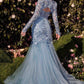 Andrea & Leo MA101 Strapless Mermaid Dress With Removable Bolero