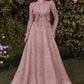 Andrea & Leo MA104 Strapless Embroidered Ball Gown With Removable Jacket