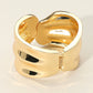 Sculpted Wavy Wide Metal Hinged Bangle Bracelet