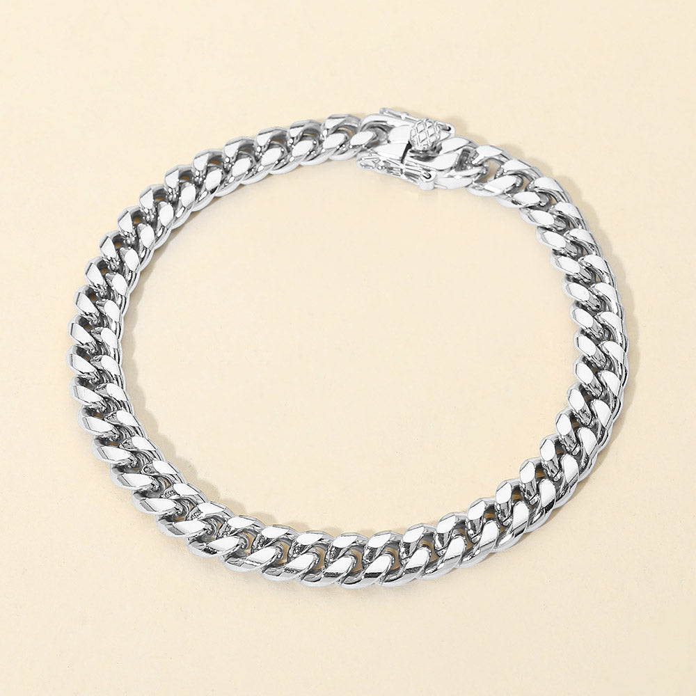 Stainless Steel Curb Chain Bracelet