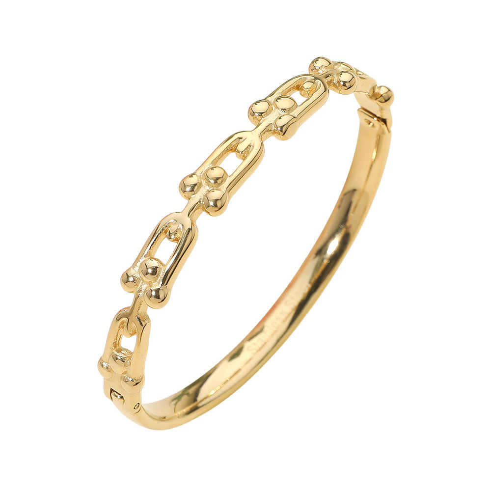 Stainless Steel Industrial Link Hinged Bangle Bracelet
