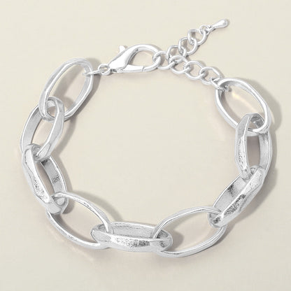 Chunky Metal Oval Link Bracelet