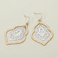 Metal Filigree Ornate Dangle Earrings