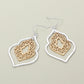Metal Filigree Ornate Dangle Earrings