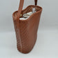 Woven Bucket Hobo Bag with Wide Shoulder Strap