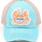 C.C DISTRESSED BEACH PLEASE PATCH PONYCAP