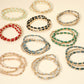 3PCS - Faceted Tube Beaded Stretch Multi Layered Bracelets