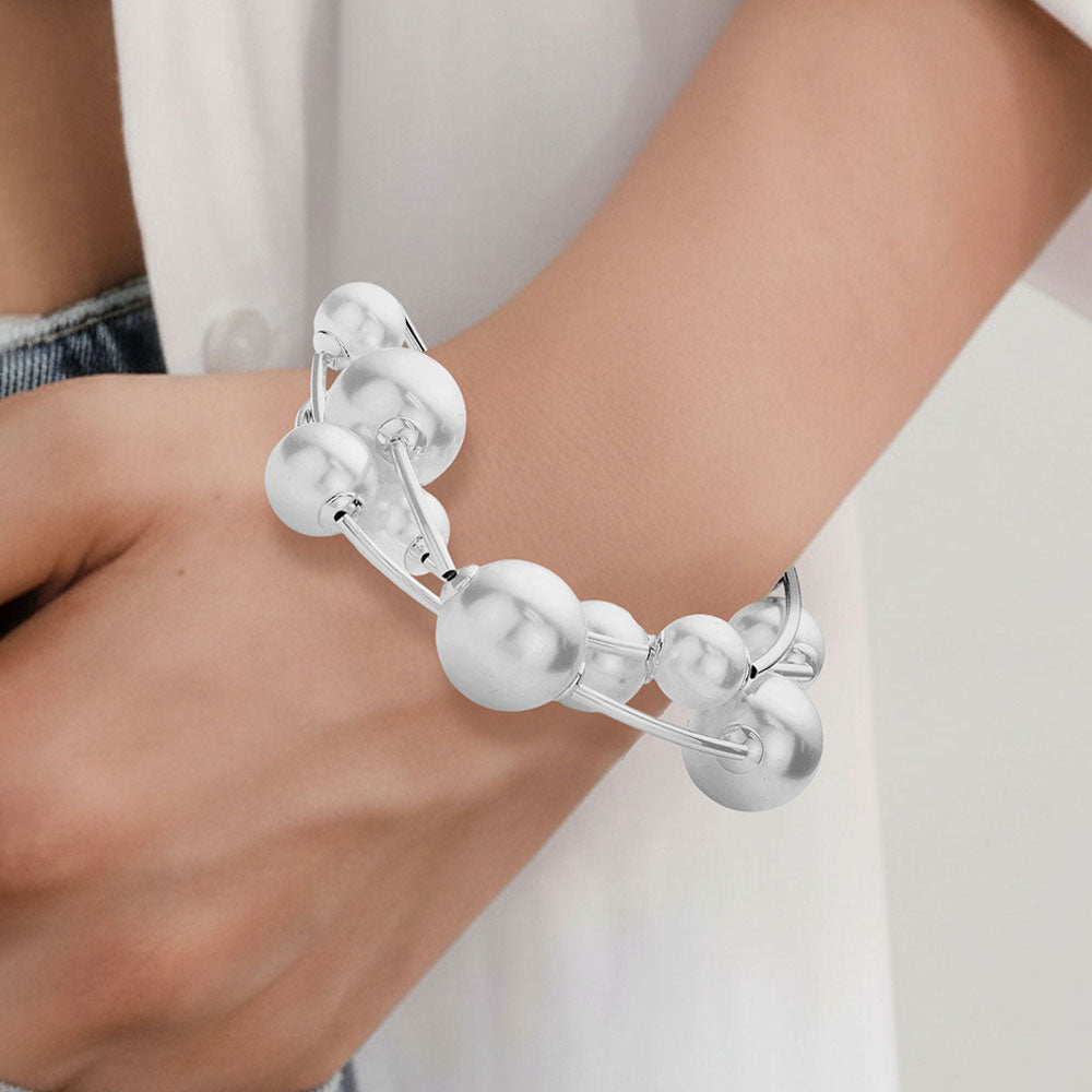 3PCS - Pearl Stretch Multi Layered Bracelets