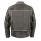 Men's Triple Vent Vintage Distressed Leather Jacket