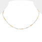 Two Tone Metal Bracelet & Necklace Jewelry Set
