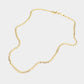 20 INCH, 4mm Stainless Steel Diamond Cut Cuban Chain Necklace