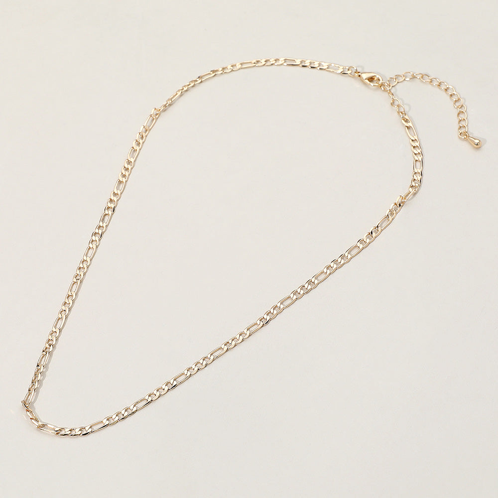18K Gold Filled Hypoallergenic Metal Figaro Chain Necklace