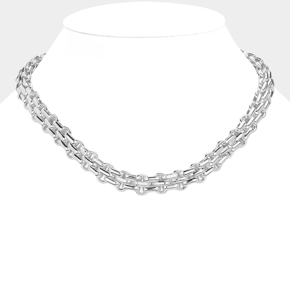 Chunky Metal Link Chain Necklace