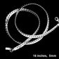 16 INCH, 5mm Stainless Steel Metal Chain Necklace
