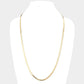 Gold Plated 30 Inch 5mm Herringbone Metal Chain Necklace