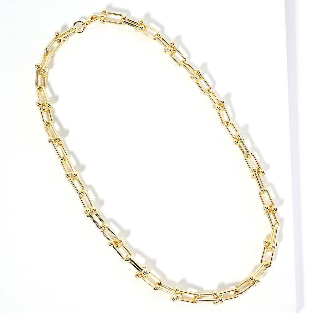 Gold Dipped Hardware Chain Link Necklace