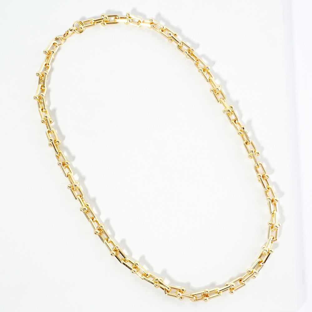 Gold Dipped Hardware Chain Necklace