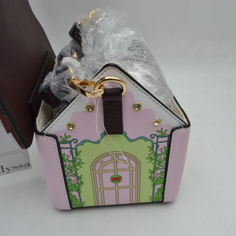 Whimsical House Shaped Top Handle Crossbody Handbag