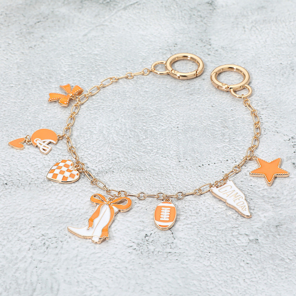 Western Theme Gameday Football Charm Station Bag Charm