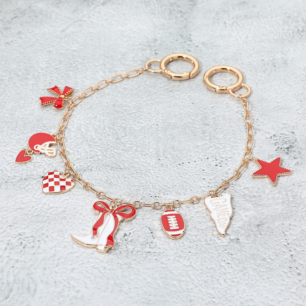 Western Theme Gameday Football Charm Station Bag Charm