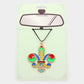 Colorful Fleur de Lis Car Rear View Mirror Hanging Accessory
