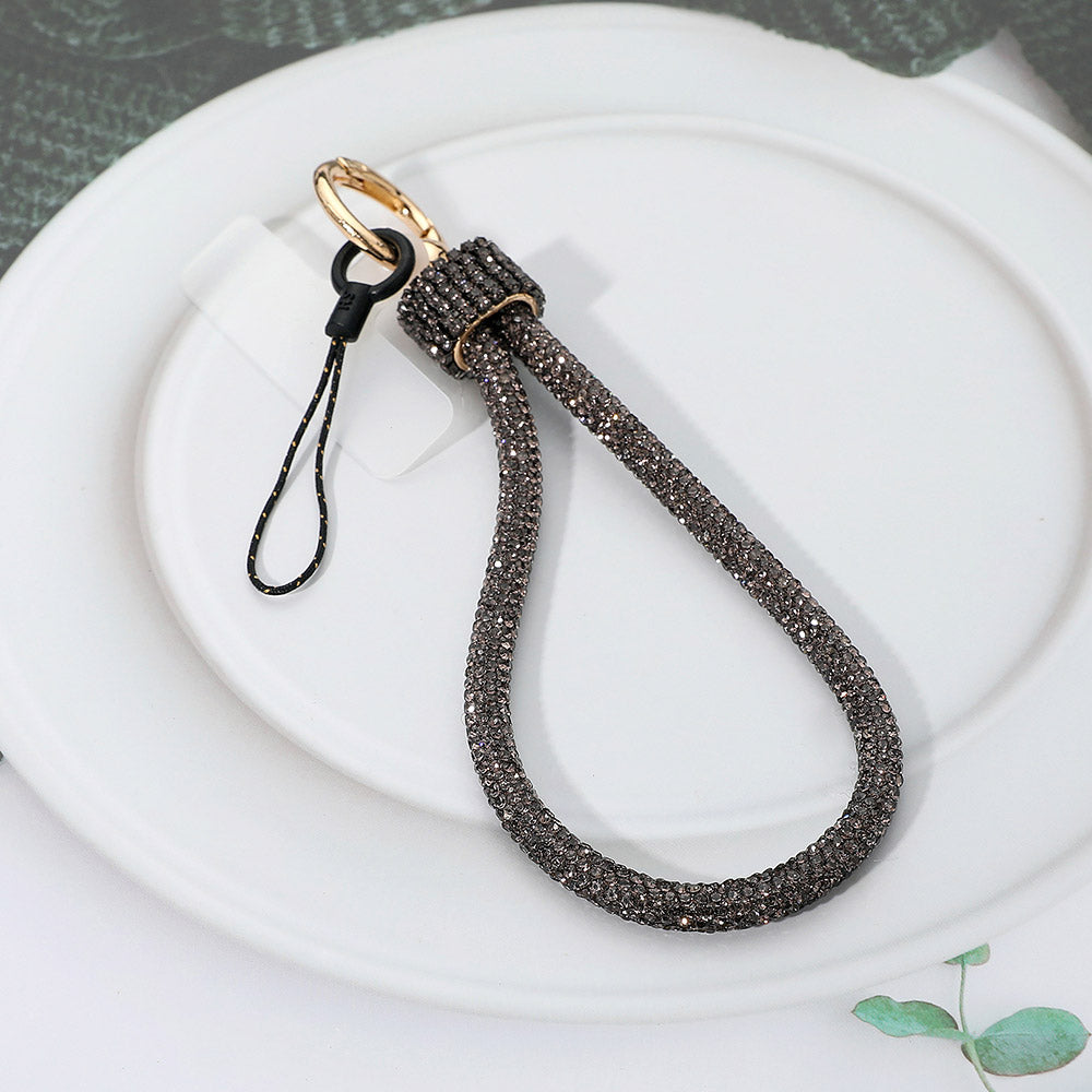 Bling Studded Phone Strap Keychain Bag Charm