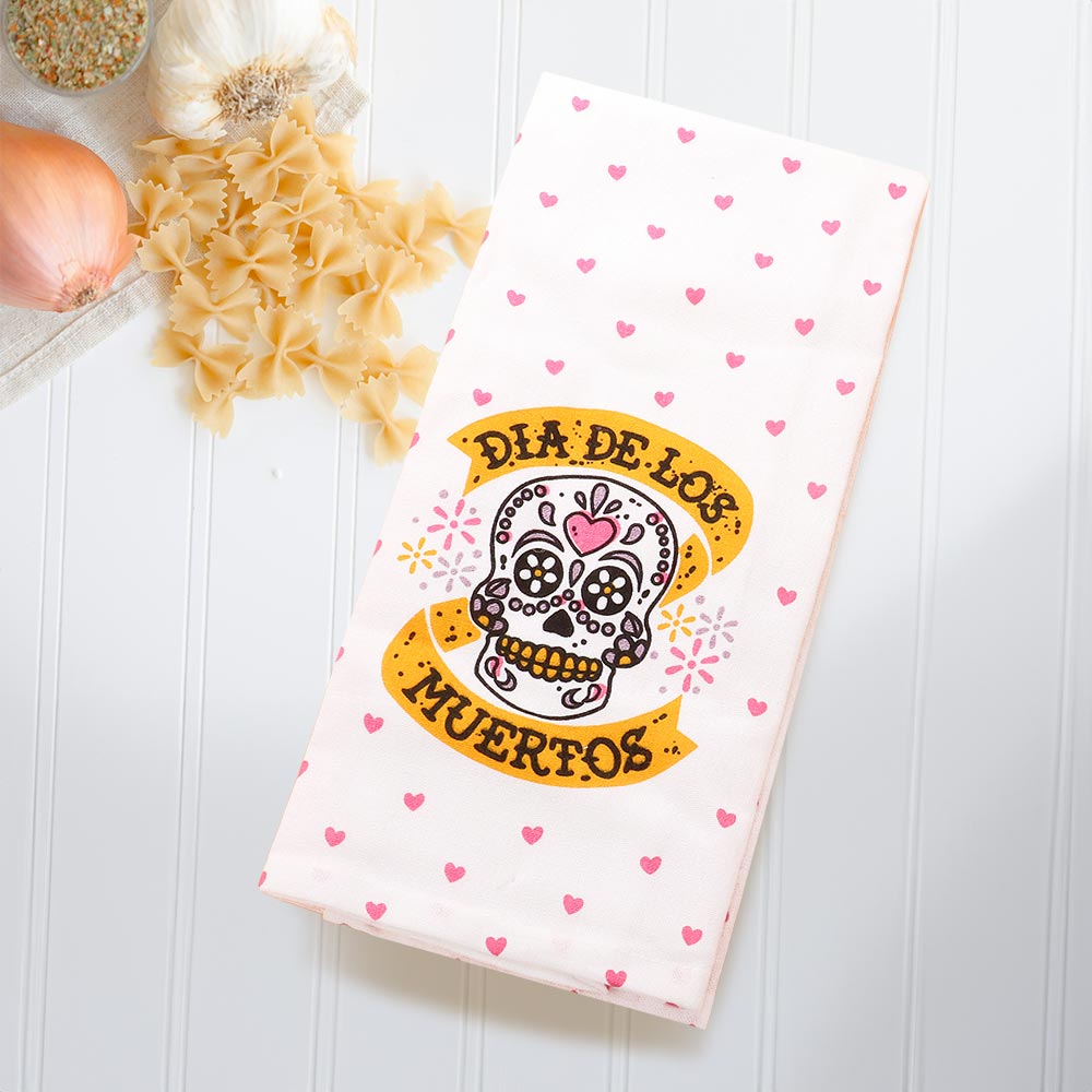 DIA DE LOS MUERTOS Message Day Of The Death Printed Kitchen Towel