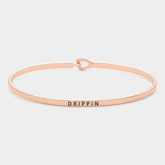 Pulsera "Drippin" de latón fino con gancho