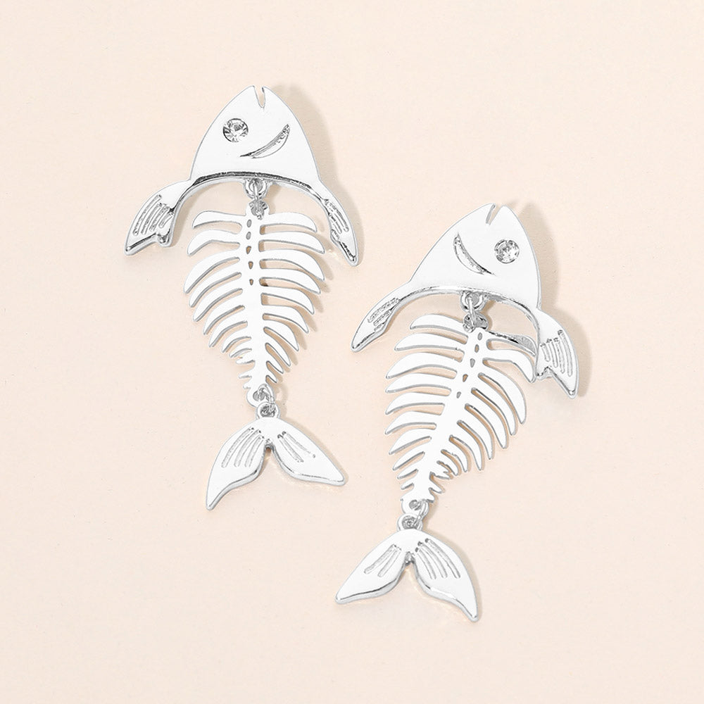 Fishbone Statement Earrings