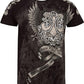 Sakkas Metallic Silver Short Sleeve Crew Neck Cotton Mens Fashion T-Shirt