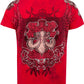 Sakkas Metallic Silver Short Sleeve Crew Neck Cotton Mens Fashion T-Shirt