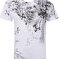 Cross and Vines Short Sleeve V-Neck Cotton Mens Fashion T-Shirt